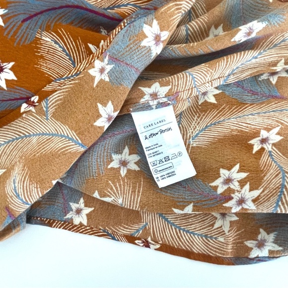 & Other Stories Floral Feather Print Midi Dress - Picture 10 of 10